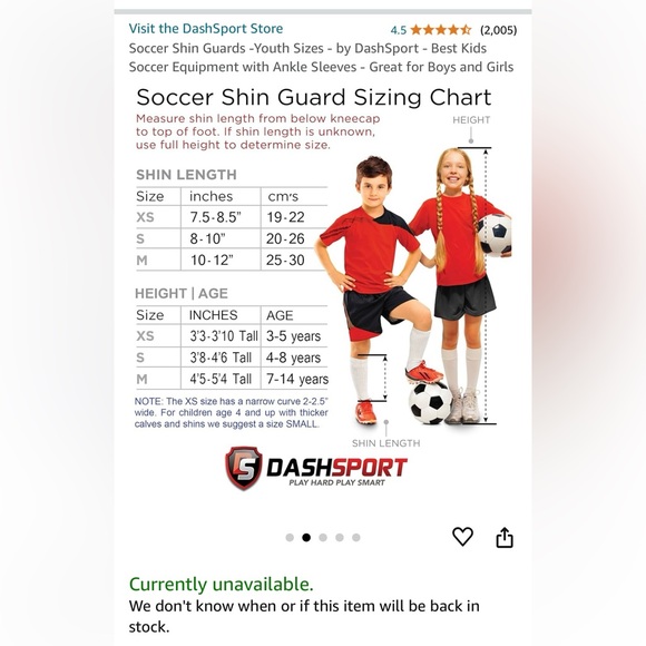 Soccer Shin Guards Youth S with Ankle Sleeves. DashSport - Picture 4 of 10